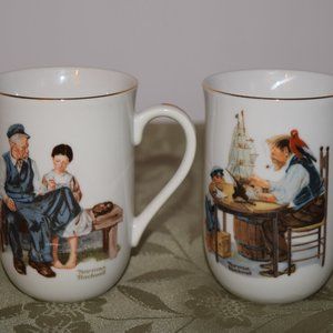 Norman Rockwell Coffee Mug Duo Ocean Theme